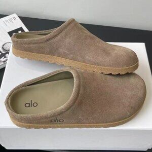 The row Hugo mules ash suede slippers